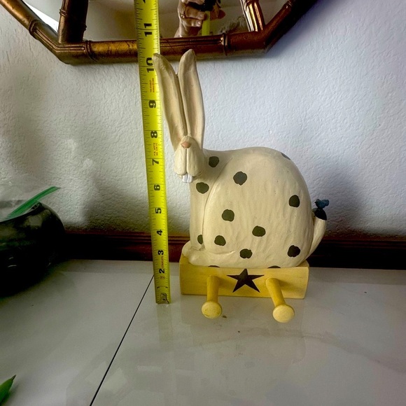 Willieraye studio think spring bunny rabbit coat hanger blue bird of happiness - Picture 2 of 8